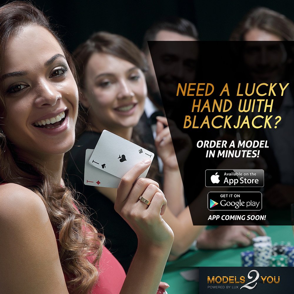 Models2Y's tweet photo. Gorgeous models can transform your luck at the blackjack table. Soon you'll be able to download the Models2You APP and find models in minutes! In the mean time message us for event bookings! #Models2You #modelsinminutes #modelsondemand #vegas https://t.co/nLe9Q8VpxJ