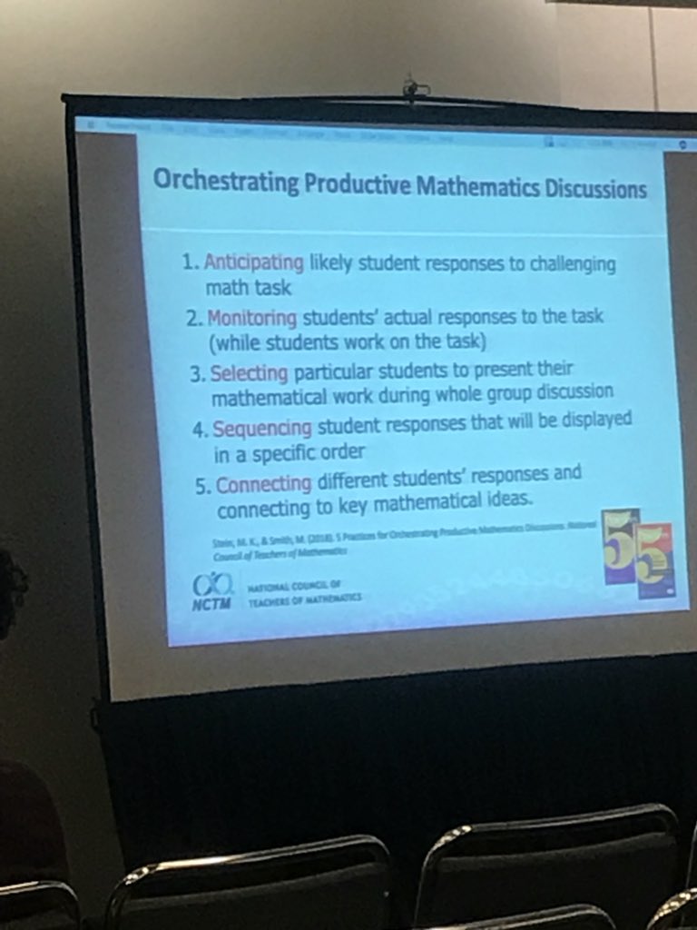 Creating math discussions allows for students to dive deeper and have a greater understanding of concepts #NCTM2018 #gallopwiththestallions