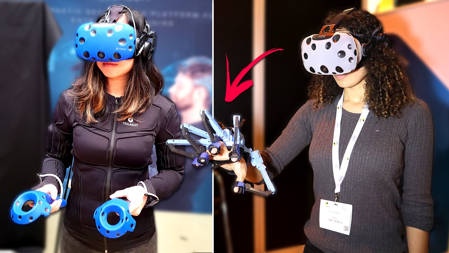 Cas and Chary VR on Twitter: "We went to #VRDays and we tried out three VR peripherals: Sense Glove, Teslasuit and Two different #VR gloves and one haptic suit. What