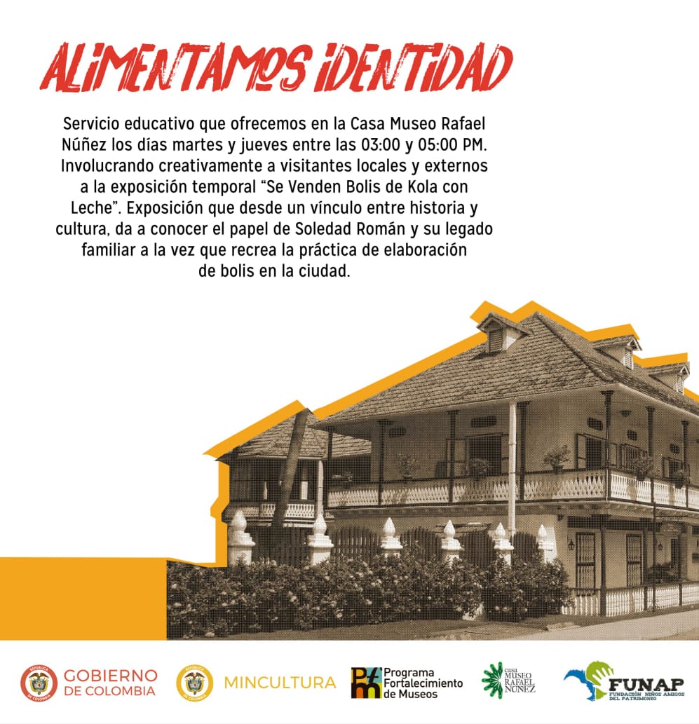 FUNAPorg's tweet photo. Alimentamos Identidad, servicio educativo en #CasaMuseoRafaelNúñez “Se venden bolis de Kola con Leche” #NuestraCasa https://t.co/YRn8mvB51F