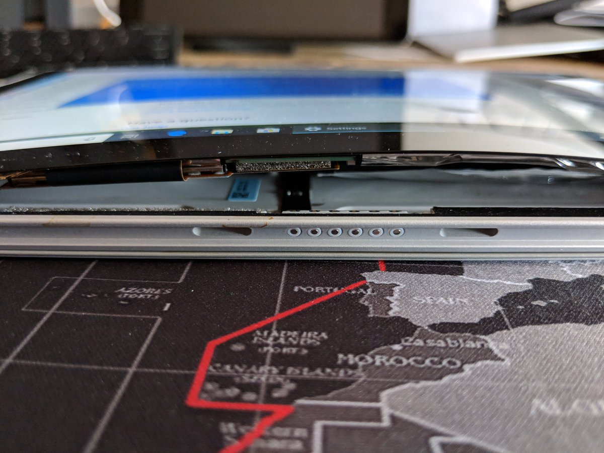 mccabeio's tweet image. I officially have the first curved screen device from Microsoft. #surface3