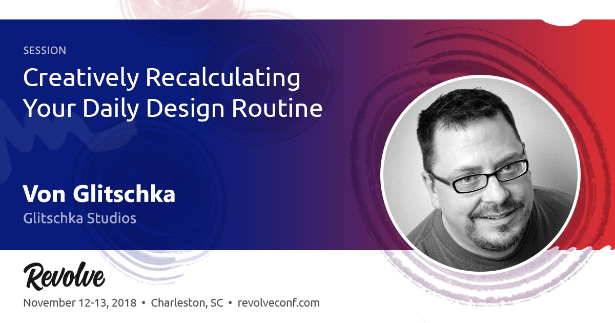 harbormark's tweet photo. 'Creatively Recalculating Your Daily Design Routine', a session w/ @Vonster  in #Charleston at #RevolveConf this November - https://t.co/BcfMzb0Dpl . . . [ #design #creativity #branding #creativeprocess #chstech ] https://t.co/RkNXA2tm1R