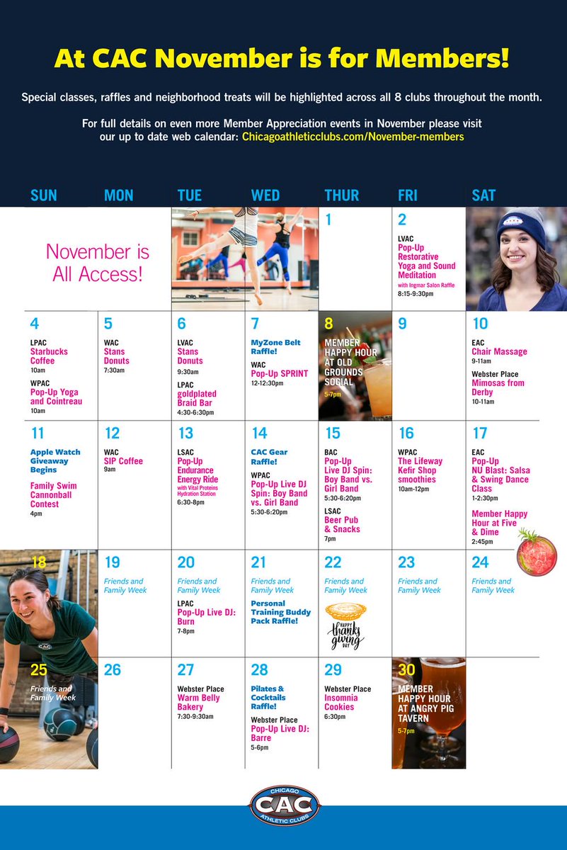ChicagoAthletic's tweet image. Watch this space for November Member Appreciation month updates. Tonight is pop up Restorative Yoga with a raffle from @ingmarjameslv