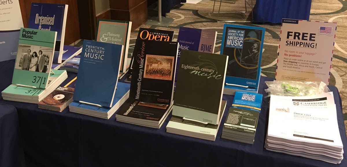 Visit Cambridge Booth 401 to get 20% discount, meet our staff, browse the latest books and journals issues, grab one of our Eighteenth Century #Music Anniversary earbud and key chain combo &amp; free journal sample, and bring your questions &amp; ideas. #AMSSMT18. See you at the stand!