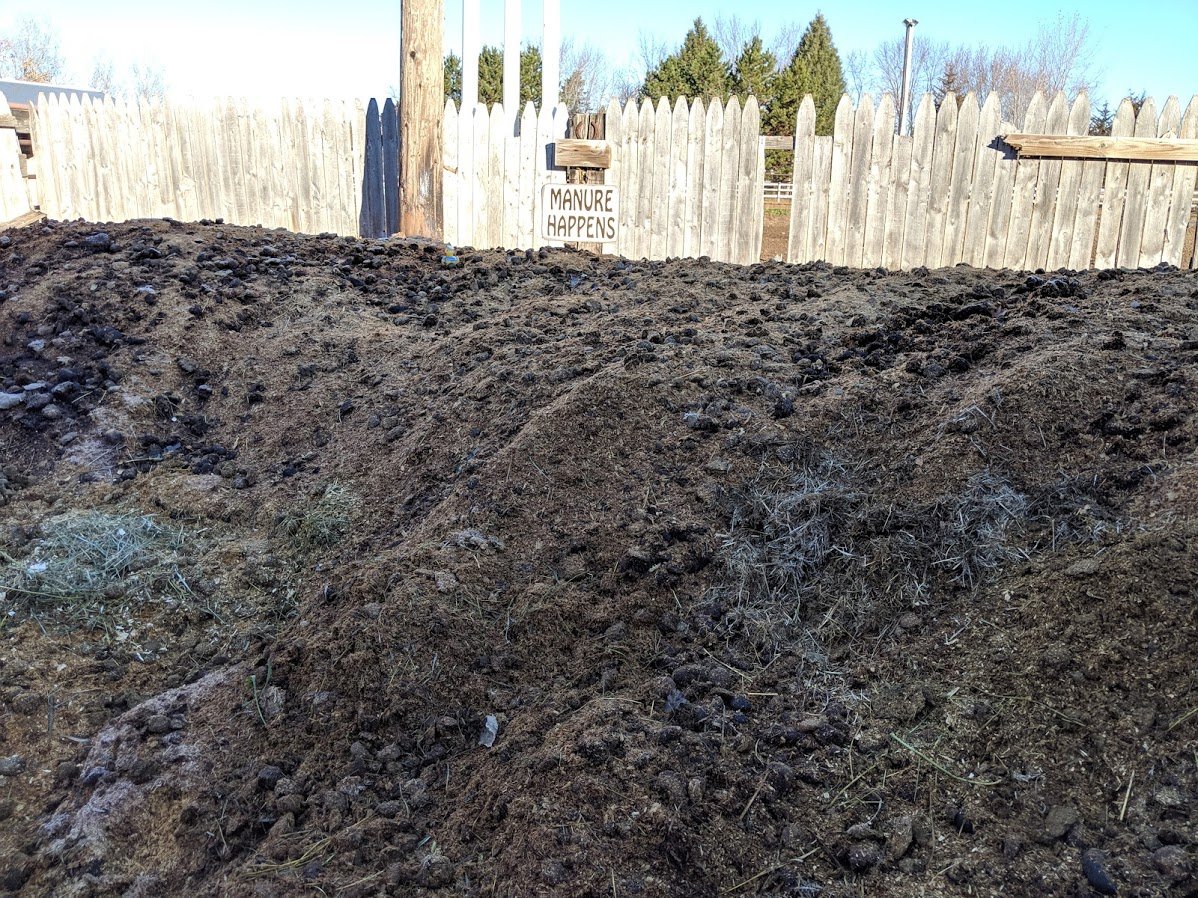 Spotted at the #manure pile of a small horse farm: #Manurehappens.