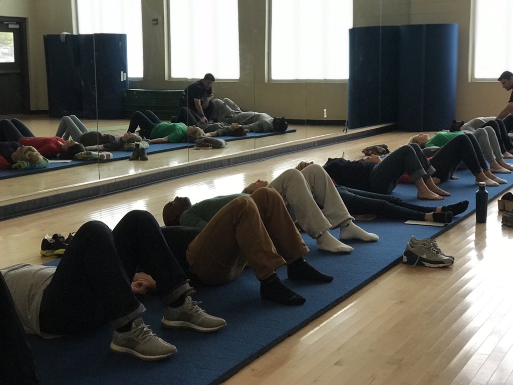 SuzanBrandt's tweet image. Teachers taking some time to work on breathing today @mtnbrookjh. #brainrules #takeadeepbreath