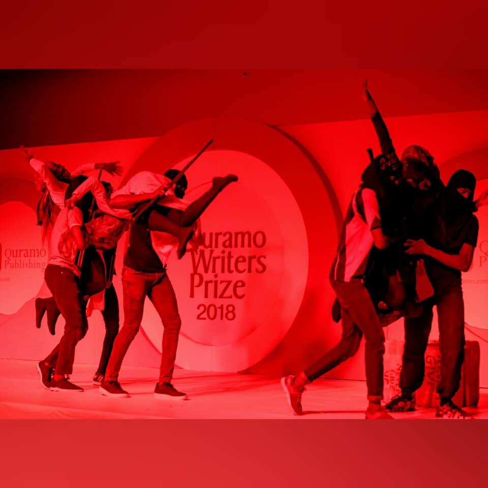 quramoofficial's tweet photo. Scenes from the book Give Us Each Day by the #qwp2017winner, Samuel Monye, were beautifully dramatised in a play by @crowntroupe at the Quramo Writers' Prize 2018 Award Ceremony. See link for more https://t.co/EPQIVwTbBg
.
#qwp2018 #awardnight #events #october21 https://t.co/MTXmTmkVpL