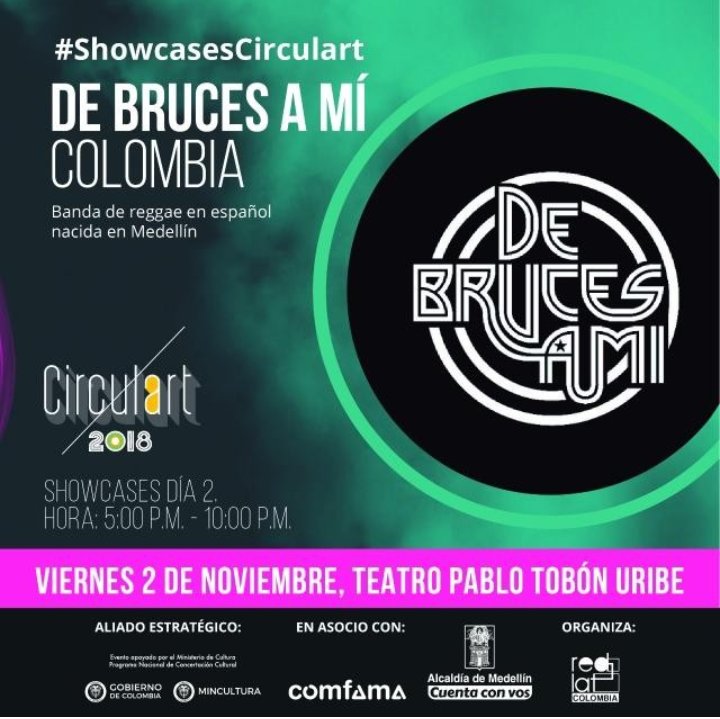 debrucesami's tweet photo. People! Todos invitados hoy al ShowCase que tenemos en @Circulart_ a las 8:00 P.m en el @Teatropablot
#RioAmar 🌴 No para!
#DeBrucesAMi #ReggaeMestizo https://t.co/MgJzavnaBL