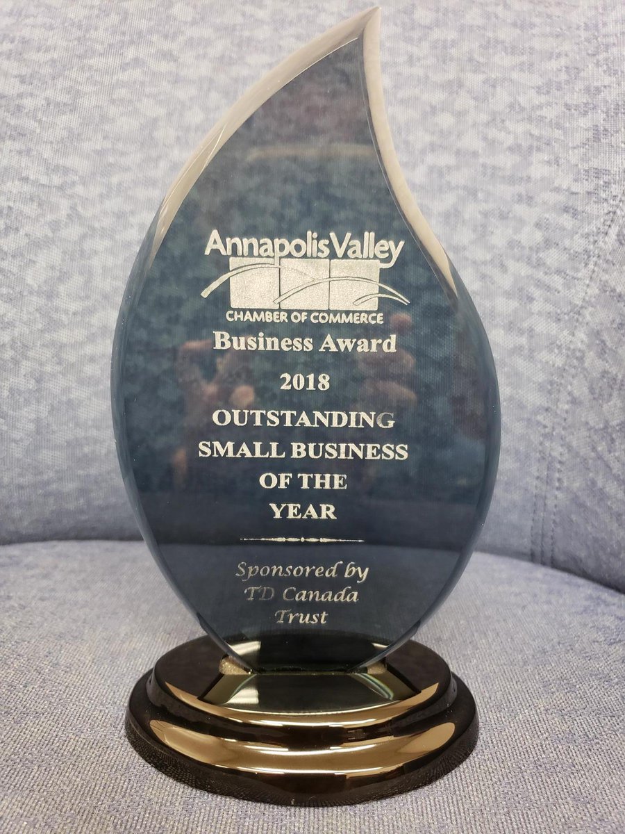 We're excited to announce that we won the 2018 <a href="/avccommerce/">annapolisvalleychmbr</a> Outstanding Small Business of the Year award! We'd like to thank our customers and our hard-working team for making this possible, and the AVCC for putting on a wonderful event! #avccbusinessawards