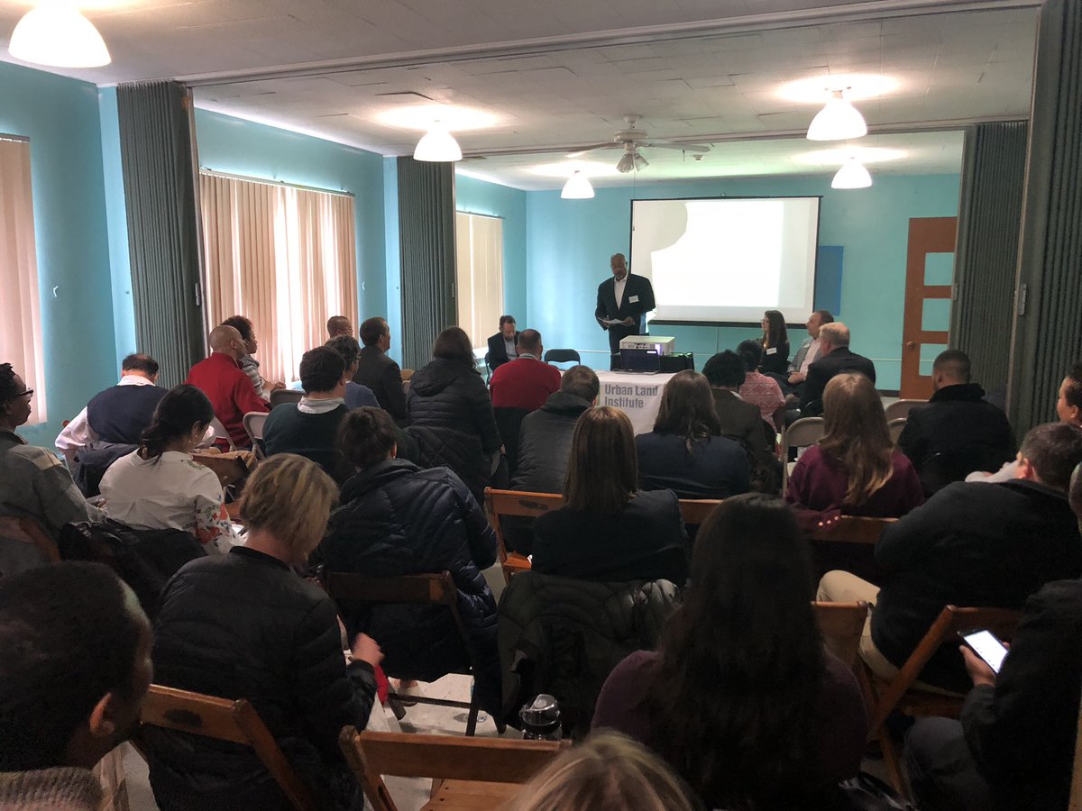 Great panel conversation at the Progress Institute hosted by the Urban Land Institute Cleveland featuring Anthony Whitfield, Aaron Pechota, Daniel Bergrin, &amp; Anya Kulcsar #progressinstitute #ulicleveland #cleveland #affordablehousing #detroitshoreway @nrpgroup @detroitshoreway