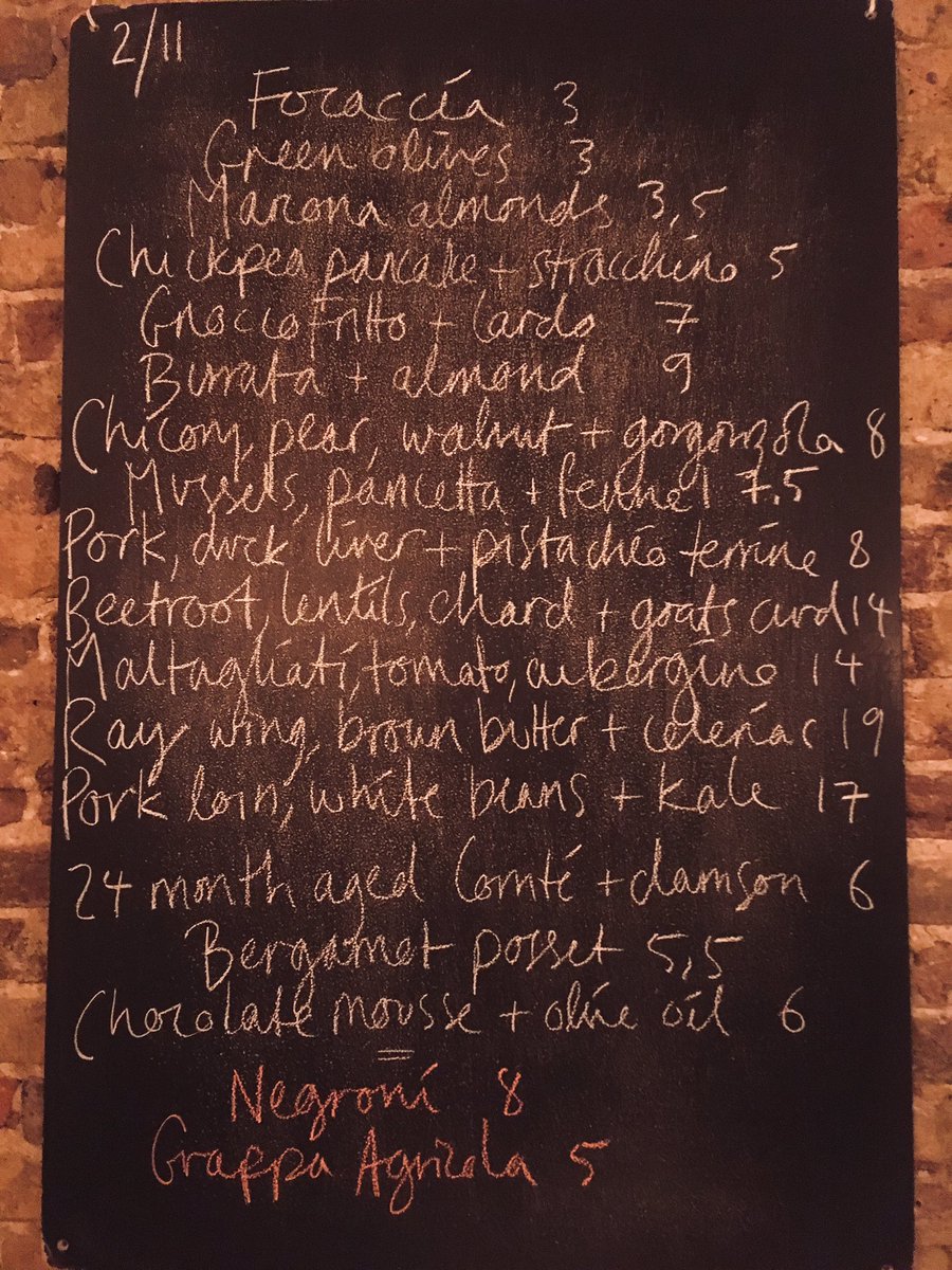 Weekend menu! #stokenewington #n16