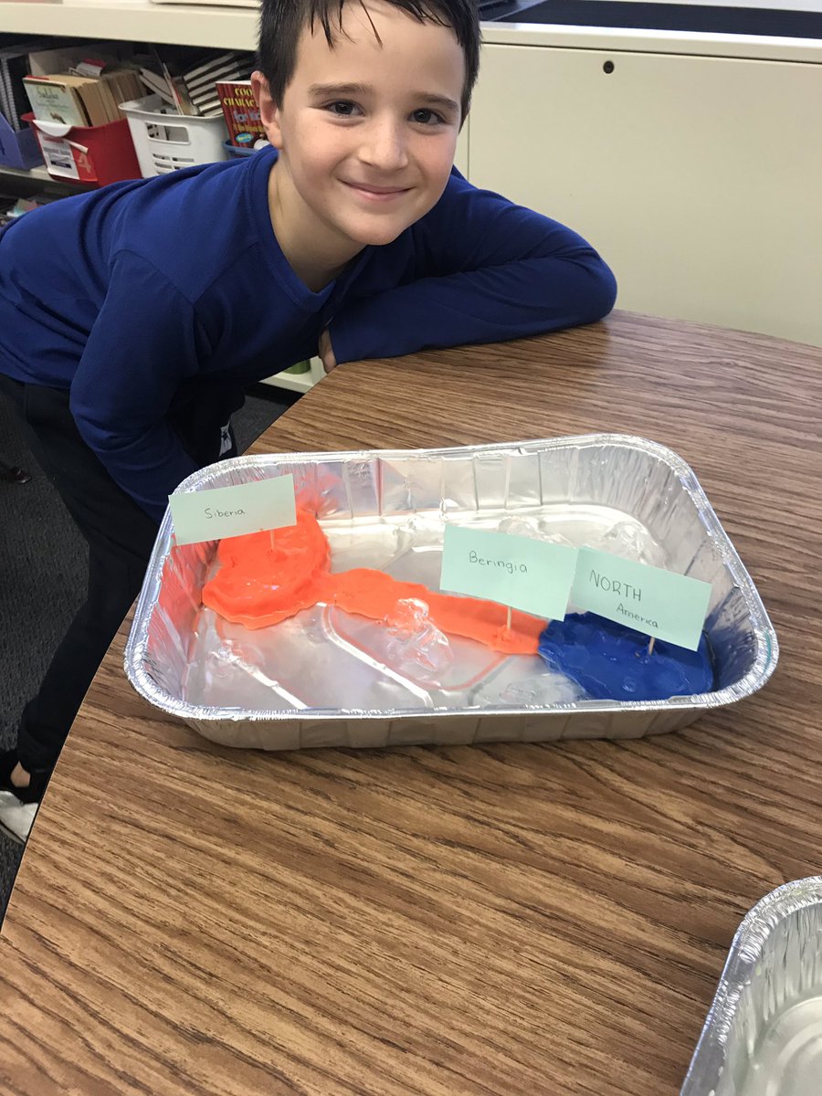 Today, 4th graders learned how the first people came to North America. They observed how the Ice Age played an important role in migration from Asia to North America. <a href="/WarnsdorferEB/">Warnsdorfer</a> <a href="/EBPublicSchools/">East Brunswick Public Schools</a>