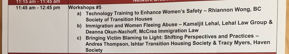 Individual workshops are underway!