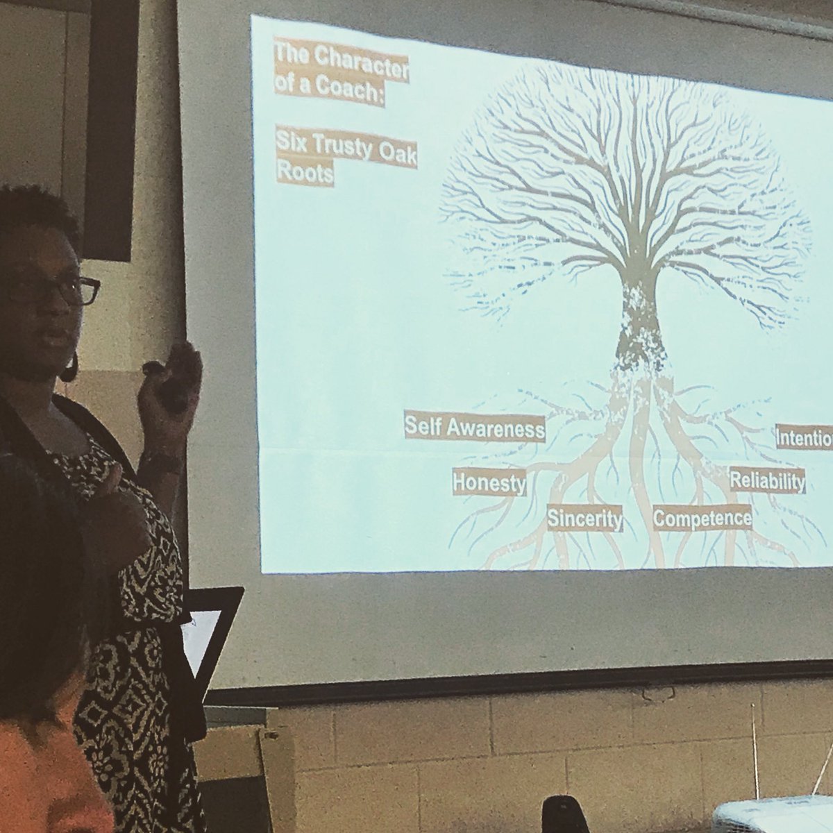 mclemoreahcs's tweet photo. Kim gives us a positivity reset, discussing the roles of coaches and how we can build trust through conversation #knowyourroots @HCSTeacherDev @HCS_TitleI @HamptonCSchools https://t.co/l741XTRj0R