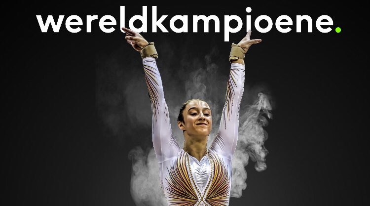 Proficiat <a href="/ninaderwael/">Nina Derwael</a> !! Mooiste brugdag ooit!! 🥇🥇🥇 #wereldkampioene
