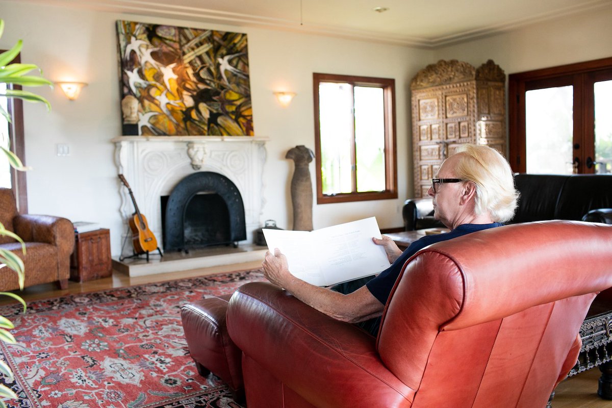 Sneaking up on my hubby during reading time. Click bit.ly/IngridCroceArt to see more of my art #ingridcroceart #learningtoflylikeabirdagain