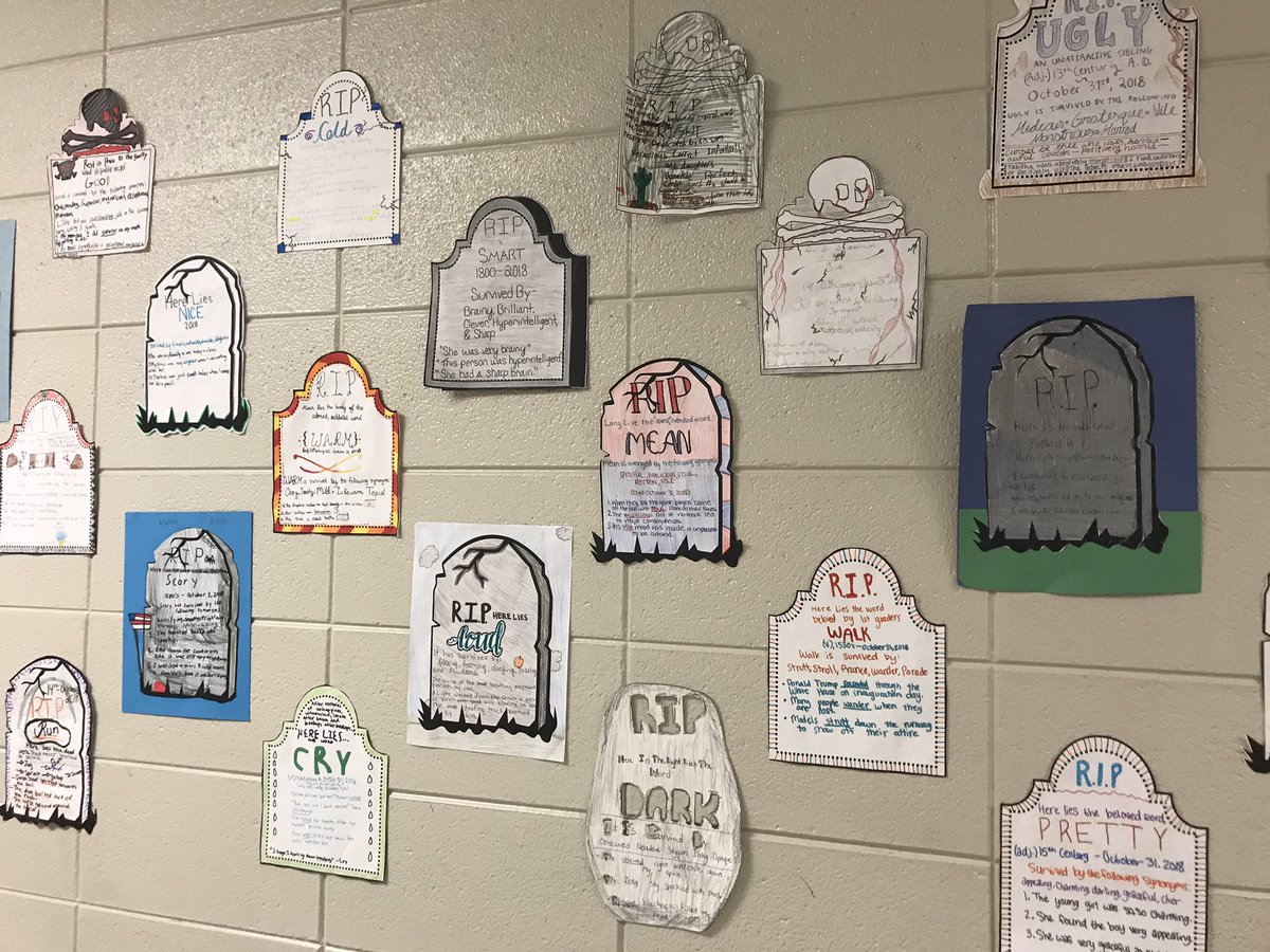 PreisigJessica's tweet photo. Checkout the 7th Grade #DeadWordsCemetery  #teamRCE🐾 #RCEwrites📄 https://t.co/FJz680ICl0