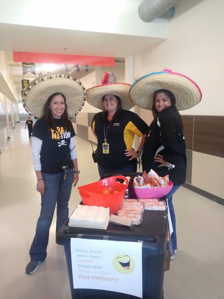 lytle_mrs_lingo's tweet photo. โOrangeโ you glad itโs Friday! A little treat for our teachers today in appreciation of all they do, such an awesome crew! #ItsAGreatDayToBeAPirate #leadingwithlaughter #LytleElementary https://t.co/83qnvSlCMR