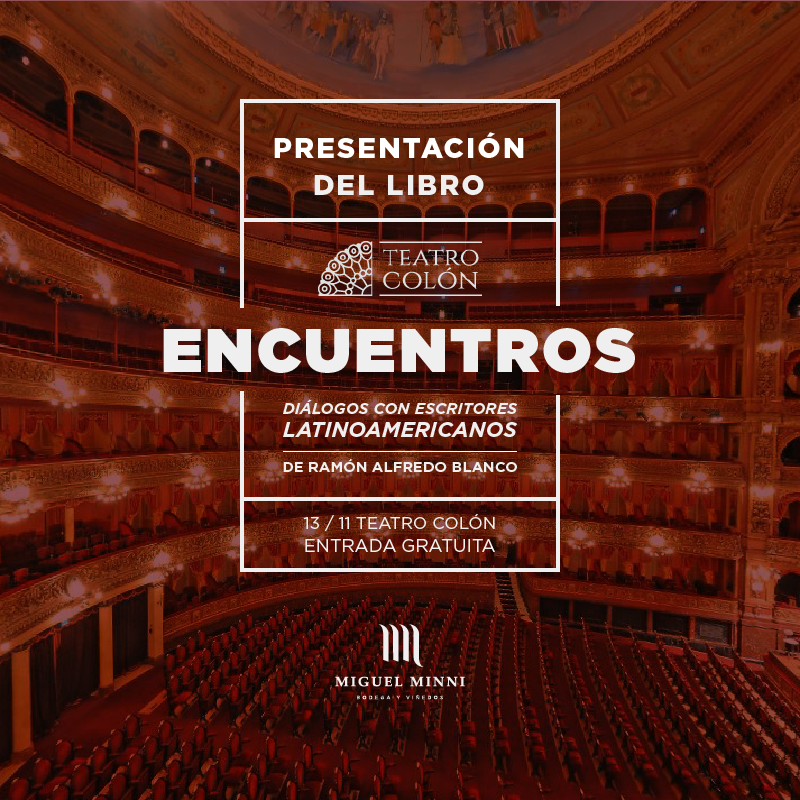BodegaMinni's tweet photo. El próximo martes 13/11 a las 18.30 hs. vamos a estar participando de la presentación del libro “Encuentros“ de Ramón Alfredo Blanco, en el Teatro Colón - Bs. As. 
Los esperamos para hablar de literatura y brindar con unos ricos vinos. 🍷📚

*Entrada libre y gratuita. https://t.co/inQMl7oSqh