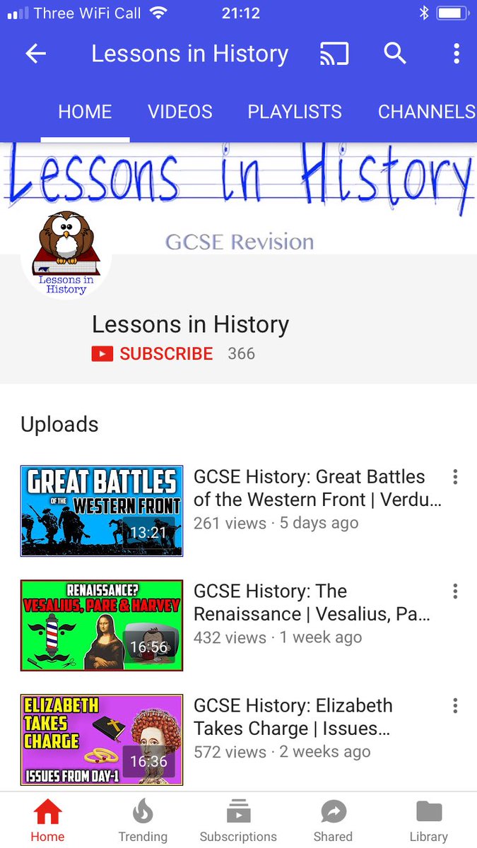 Hi folks, came across this excellent GCSE revision site on YouTube - seems to be work in progress 👏 #historyteacher