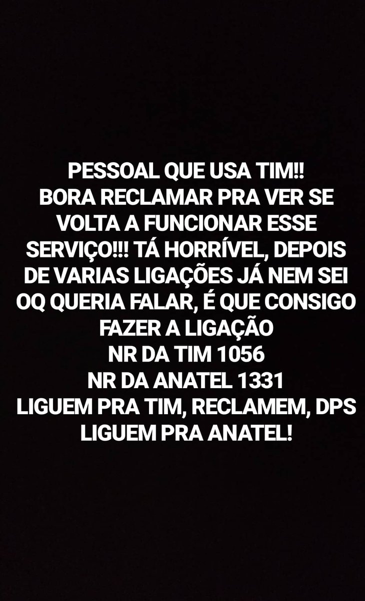 leocarvalhobeta's tweet photo. @TIMBrasil @_TimBrasil @TimBrasilBeta 
Oq é que tá acontecendo??? Há dias eu não consigo ligar, tenho de reiniciar meu celular por vezes, colocar em modo avião...ah e não é só o meu, vários clientes meus reclamando disso, minha esposa, mãe, vou ser obrigado a fazer portabilidade? https://t.co/V6sI3WmbrV
