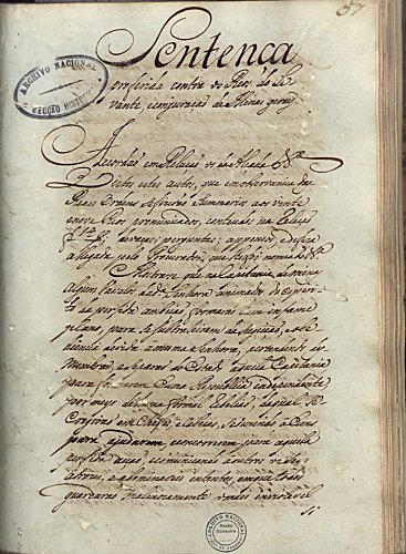 ORioAntigo's tweet photo. Sentença proferida contra Joaquim José da Silva Xavier, Tiradentes, líder confesso do movimento. 1792. 
- Arquivo Nacional https://t.co/vM6gVByoY1