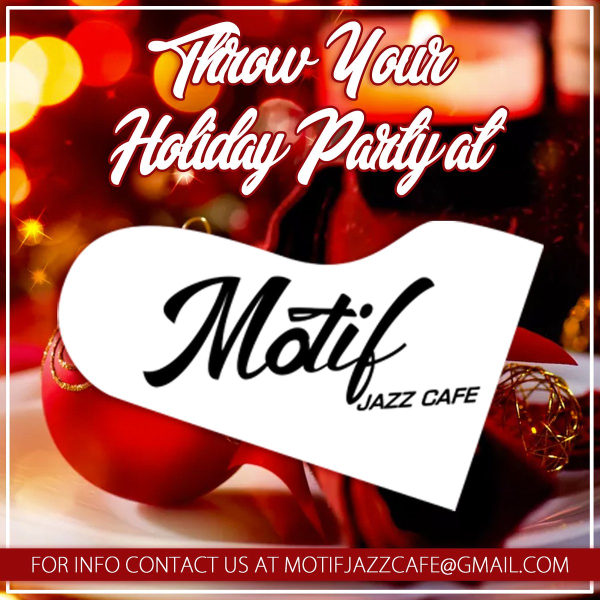 'Tis the season for holiday parties 🦃☃️🎄 Let us host your event! For info email MotifJazzCafe@gmail.com
.
.
.
#coloradosprings #colorado #downtowncoloradosprings #downtowncos #my_cosprings #motifjazzcafe #motif