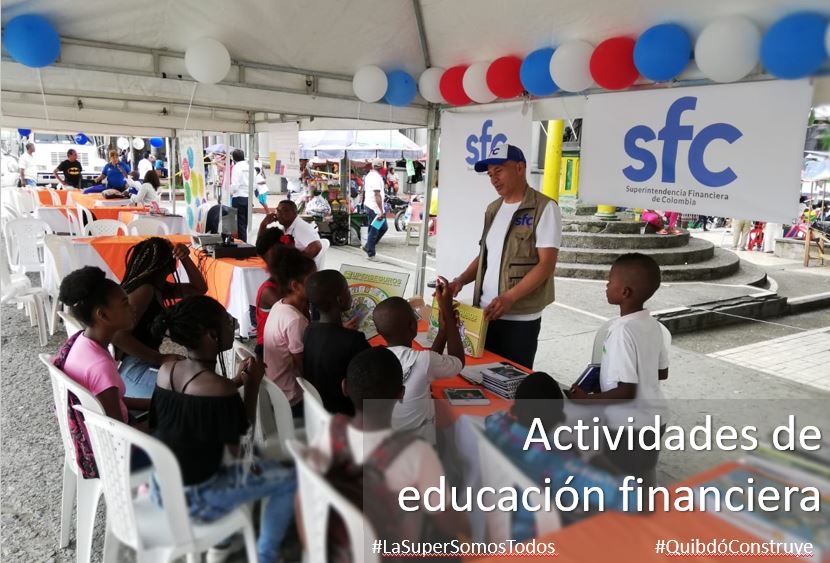 SFCsupervisor's tweet photo. #FelizViernes #ConstruyendoPaís más cerca de la comunidad. Con #QuibdóConstruye estuvimos atendiendo las inquietudes de los ciudadanos, gestionando los trámites de los consumidores financieros y realizando actividades de educación financiera con niños chocoanos https://t.co/IPeVtNDKzv
