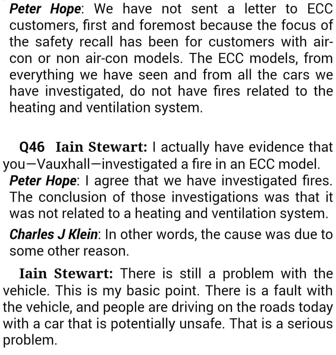 ClanCrearie's tweet photo. @StewartMcDonald @vauxhall evidence in July 2016. Recall on ECC cars now issued on the very same cars. Disingenuous. ECC doesn't have resistor that Vx blamed but still has fire risk. #zafiracarfires https://t.co/kjk2MKZWTc