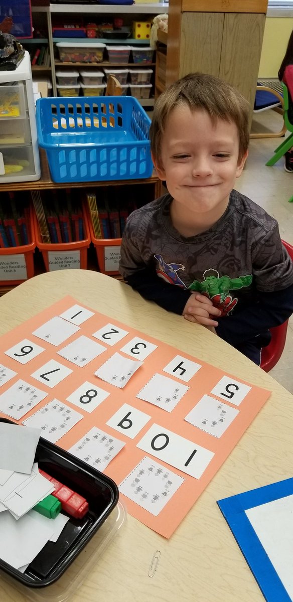 the5to9teacher's tweet photo. Counting down from 10 using our robot cards. We talked about the counting paths we took to count. Who knew learning about one less could be so fun?! #eurekamath #kindergarten #iteachk #ColdSpringELC #PinePlainsCSD https://t.co/T70dPKNaE8