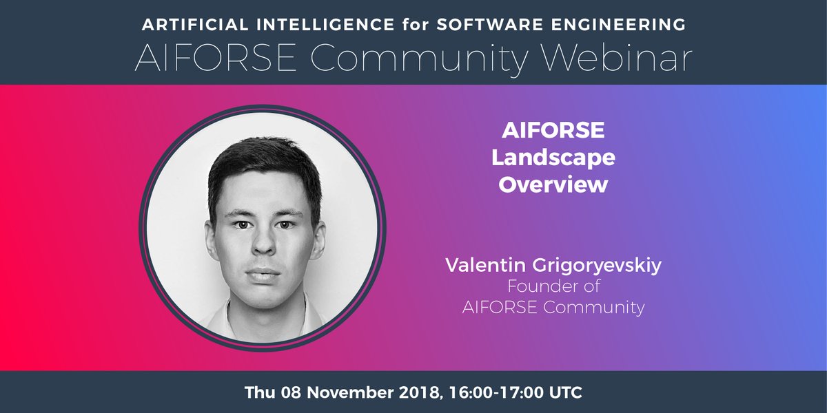 08 Nov 2018,  #FREE #webinar of <a href="/AIFORSE/">AIFORSE Community</a>:   #Landscape #Overview Read more: goo.gl/hJjTLS
Registration: goo.gl/FVK7Nx  problems #tasks #benefits #trends #AI
