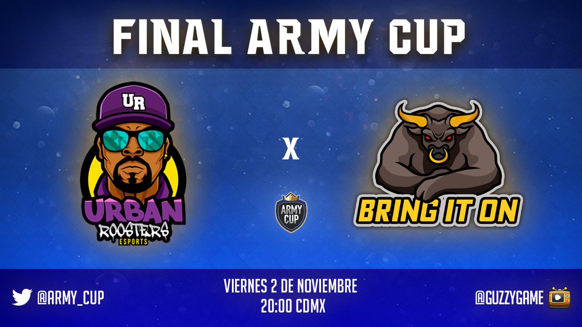 #GAMEDAY | FINAL

🎬 | Tas un largo camino los dos mejores equipos de la competencia se veran la cara luchando cada uno por el premio mayor. Uno se ira con 70$ y otro con 40$. Quien sera el primer campeon?
 
@Urban_Roosters ⚔️ <a href="/BIO_eSportsCR/">BIO eSports CR</a> 

🇲🇽 8:00 
📺 @GuzzyGame