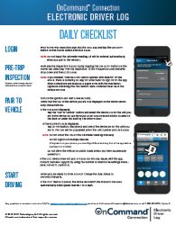 OnCommandConnec's tweet image. EVER WONDER HOW YOU SHOULD START OR END YOUR DAY? This #OCC #DriverChecklist does the thinking for you. It defines the steps you need to complete throughout your day and even gives you tips on #changing your #status and #roadside #inspections. bit.ly/ELD_DailyCheck…
