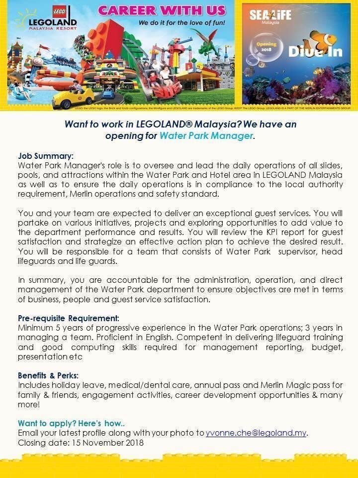 MHAB31888's tweet photo. Want to be part of making magical memories? letโs find out more... ๐๐ป๐๐ป๐๐ป
Team please help to RT this
@infokerjaya @kerjakosong123 @Oh_KerjaKosong @twt_kerja
#LEGOLANDMY
#FunAtWork
#ForTheLoveOfFun
#loveyourwork
#workyourmagic https://t.co/RRu4sdojLD