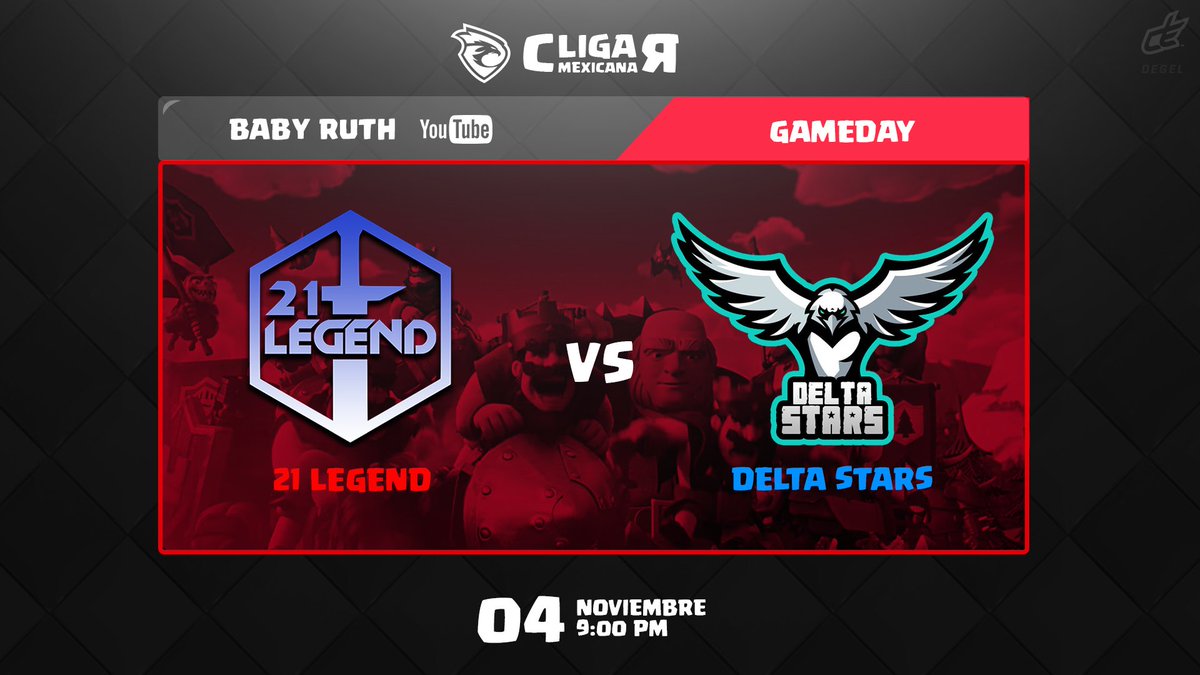 ¡Tenemos una cita importante este domingo! 📣

Jugamos contra el segundo de la tabla general de la <a href="/MexicanaCR/">Liga Mexicana CR 🇲🇽</a>, sin duda un duro partido. 💥

¡Haz cita en tu calendario para vernos jugar! 📌

🆚 Delta Stars
🗓 Domingo 4 de noviembre.
⏰ 21:00 hrs
📺 Baby RuthCR

#go21