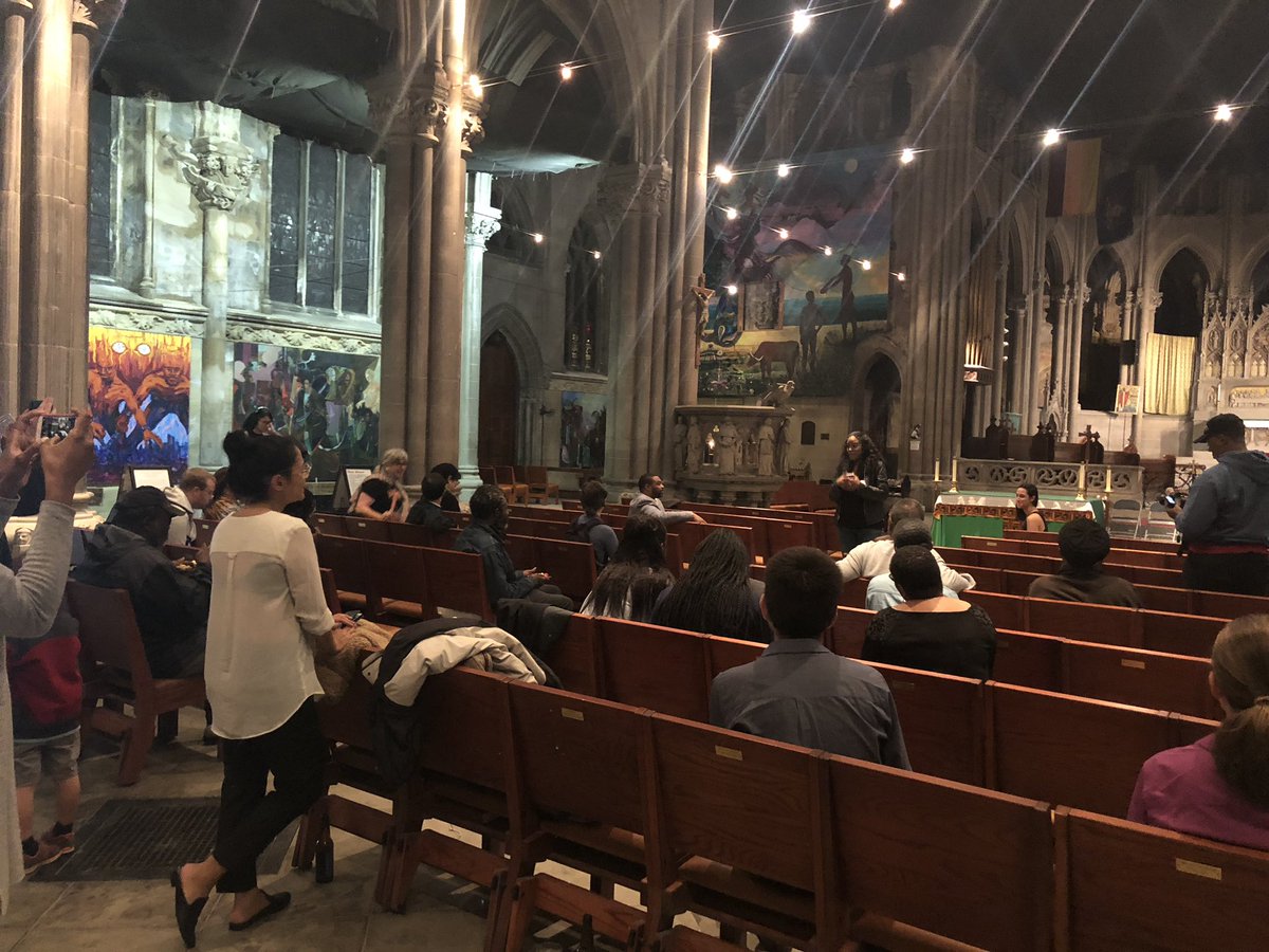 #QUESTHacks is kicking off now in North Philly at Church of the Advocate! Amazing gathering of community members here tonight to shape the projects that will be hacked tomorrow.