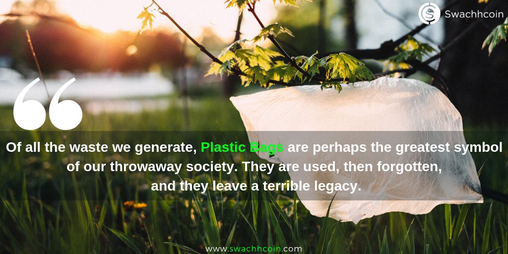 swachhcoin's tweet photo. #Plastic pollution is increasing all over the world. According to an estimate, more than 500 Billion #polyethylene bags are used on the earth every year, harming our #environment &amp; oceans.♻️🌊

Join us in the fight to eradicate the excess waste we produce: https://t.co/WztHPdeG3I https://t.co/Oz4EPuXmKQ