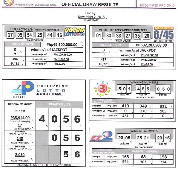 ez2 lotto nov 5 2018