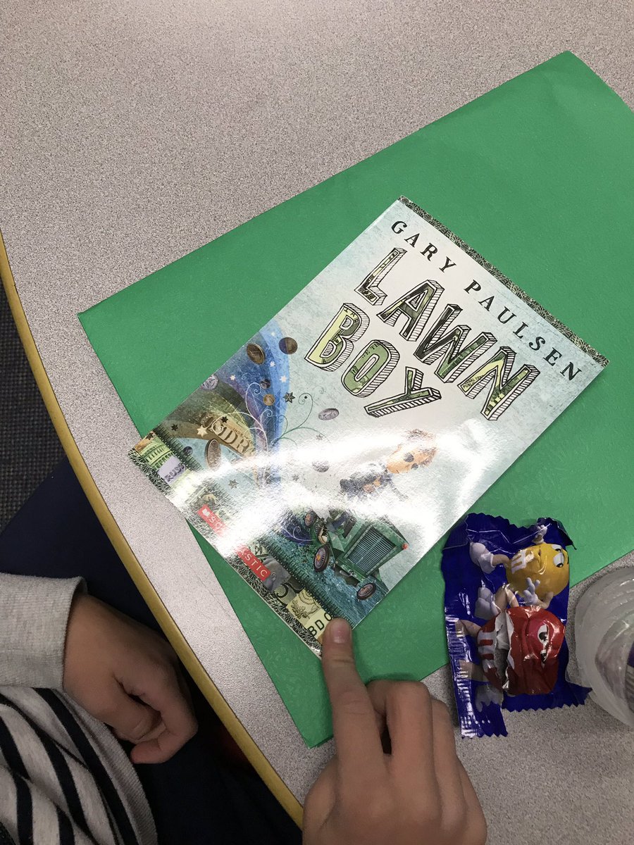 One of my S walked into my classroom with this book.  She said she saw it while on her “Fall Into Reading” walk around CM and it sparked her interest!  Thank you <a href="/llccidermill/">Jason Greasley</a> <a href="/HeatherRedin/">Heather Redin</a> Nicole Ryan and Esra Murray. #wiltonWayCT #cidermillway Caramel m&amp;ms make me happy 2