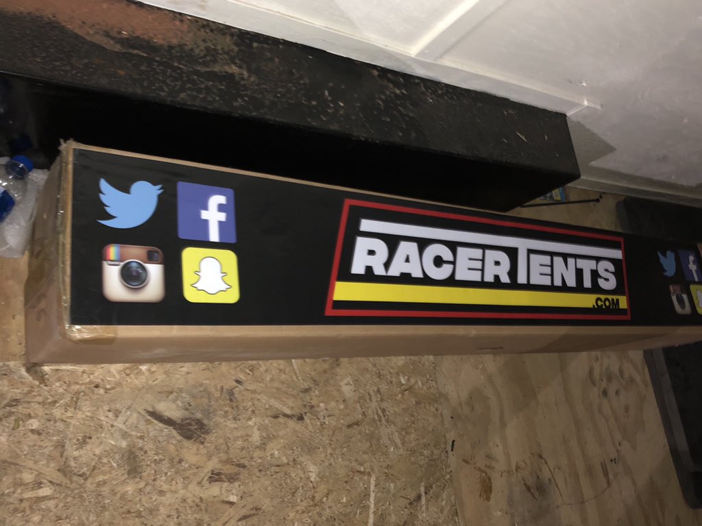 jacqbrush's tweet photo. Thanks @racertents for the trackside delivery! Excited to use our new Longhorn/Rumley tent soon! Look them up if you’re in the market for a fully custom tent 👍🏻 @LonghornChassis #RumleyEngineering #RacerTents https://t.co/y9W1O666uz