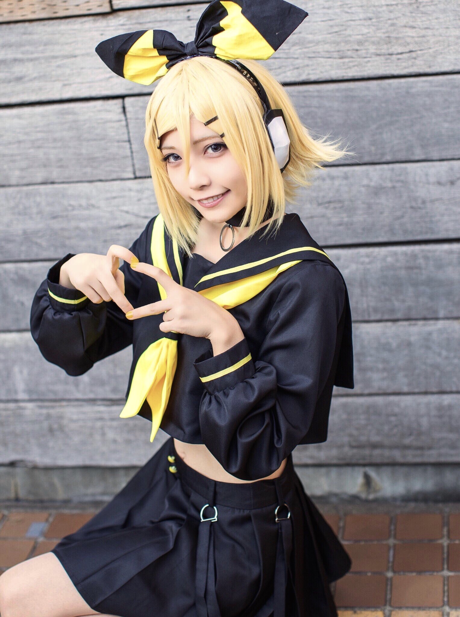 【最終値下げ】鏡音リンコスプレ 劣等上等 鏡音リン(カガミネリン) 劣等上等 コスプレ衣装 『鏡音リン
