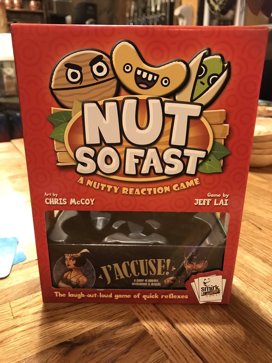 thing12games's tweet photo. Learning #NutSoFast by @SmirkandDagger for Extra Life, with @realomegagamers @BJGeekNation @DeadlyKai at @ZulusGameCafe 

I managed to win. Clearly because I’m the nuttiest. 😂 https://t.co/oeaz3FSYT5