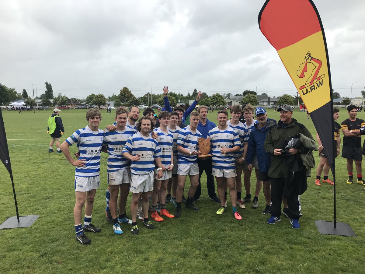 WaikatoRugby's tweet photo. WRU Club Rugby 7's Results

G39: Fraser Tech 14-12 University (U85kgs Cup Final)

Congratulations to Fraser Tech taking out the Under 85kgs division at the WRU Club Rugby Sevens.

#WaikatoRugby #Club7s #WeAreWaikato https://t.co/Gji8recSLS
