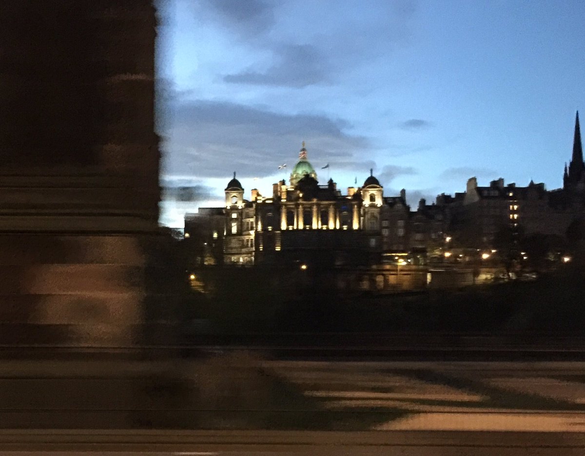 victoriafinlay's tweet photo. That feeling when it’s dawn in a favourite city and you’re awake and it’s serene you could be the only one awake apart from the tram drivers and some drunken students clutching skateboards #Edinburgh https://t.co/2B0jFPauke