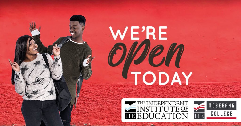 Rosebank_Int's tweet photo. Pursue your dream career at Mzansi's Coolest College. REGISTER TODAY for an accredited IIE degree, diploma and higher certificate.
We are open until 1pm.

For information on The IIE qualifications admission requirements click here https://t.co/91QQWSGw3f.
#2019RegistrationOpen https://t.co/ZsNv3tJv6s