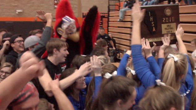 Channel1450com's tweet photo. The Cardinals Are Flying High To State! Pleasant Plains Books State Trip With Super-Sectional Win Over Eureka (HIGHLIGHTS) https://t.co/k6KA6VSo2F https://t.co/nw7oOBzk3R