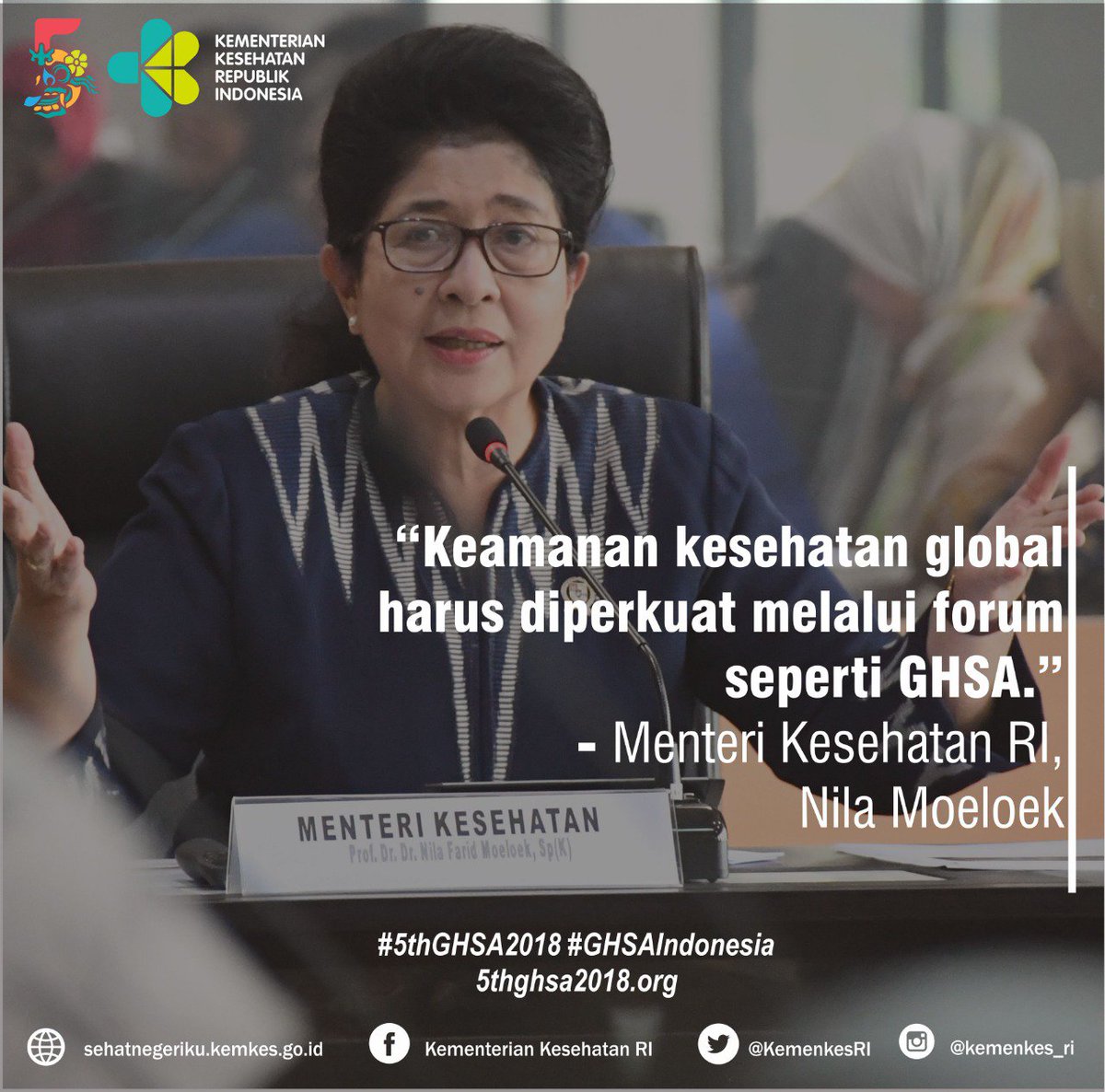 Pertemuan Global Health Security Agenda (GHSA). 
#5thGHSA2018
#GHSAIndonesia
#Ditjenyankes