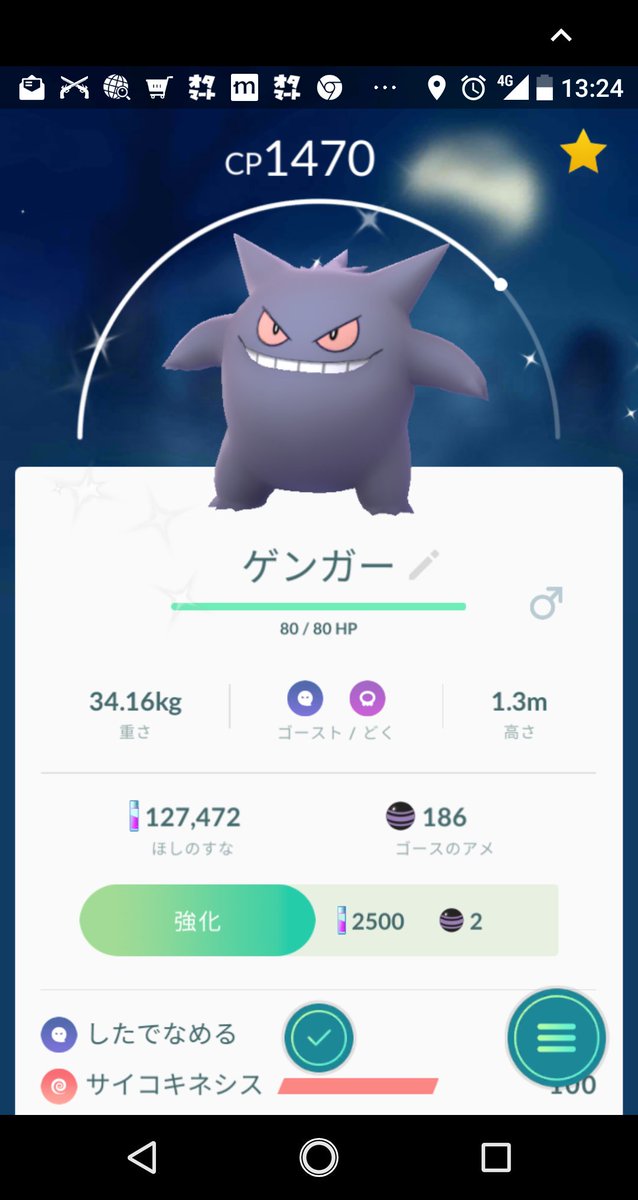 藤未來 ディズニーシーで両親と共にポケモンgoのゲンガー レイドバトル 流石余裕で人が集まりますね 笑 2戦目にして色違いゲンガー無事にをget W 見比べてみても違いが分からないwww