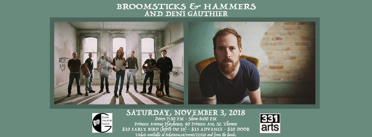 Anyone else pumped about this concert? Saturday night, Princess Ave Playhouse. It's going to be #magic. See you there! <a href="/denigauthier/">denigauthier</a> <a href="/BroomsticksH/">Broomsticks&Hammers</a>