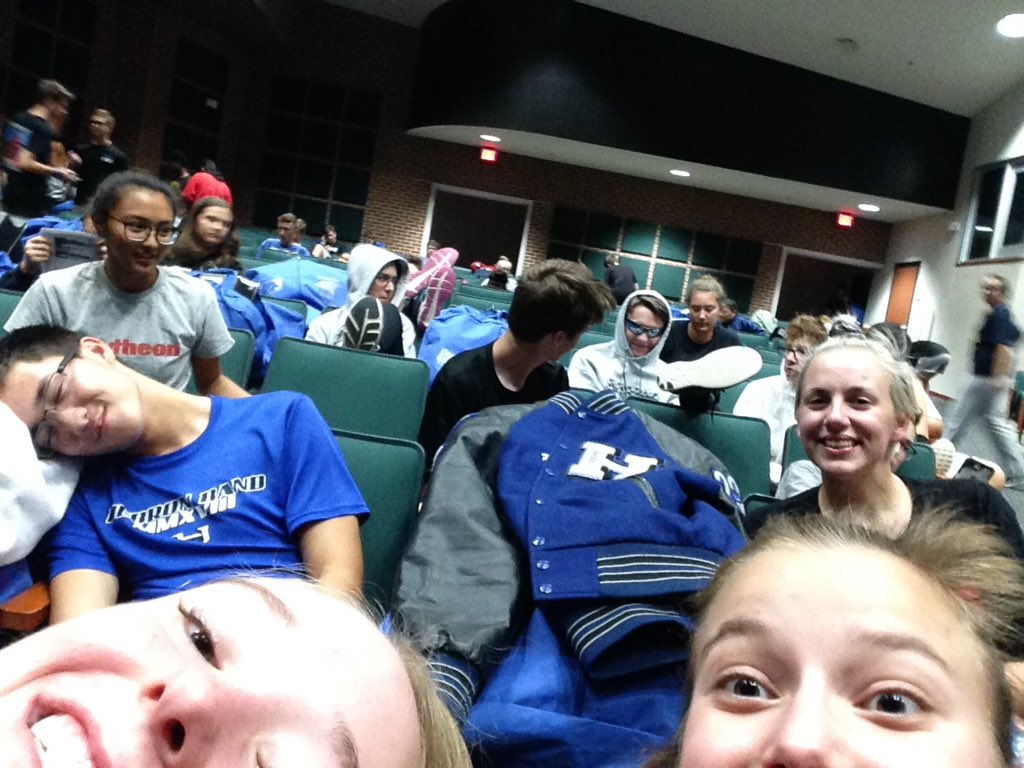 hebronhawkeye's tweet photo. Hi I'm Kate and I'll be covering the band's BOA Super Regional competition tomorrow! Just finished inspection and leaving soon but Bus 6 broke down😭 #ripbus6 #obtainthisgrain https://t.co/vX7MvEe3YF